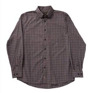 NEW F/X FUSION men's multi check long sleeve shirt in gray